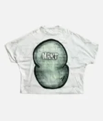 Billionaire Studios Big Nose Face Logo Tee White front view" "Big Nose Face logo t-shirt white color – streetwear style" "Premium cotton white tee by Billionaire Studios" "Oversized white logo tee for men and women"
