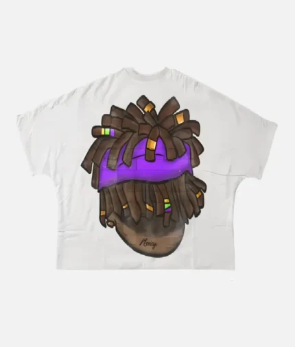 Billionaire Studios Billionaire Boy Logo Tee White front view Close-up of Billionaire Boy logo on white tee Model wearing Billionaire Studios white logo tee Back design of Billionaire Boy Tee Billionaire Studios streetwear collection