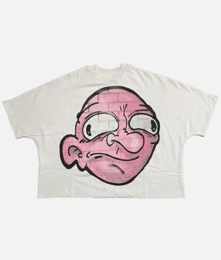 "Billionaire Studios Bills Brain Tee White front view" "Close-up of Bills Brain design on Billionaire Studios Tee" "Model wearing Billionaire Studios Bills Brain Tee White" "Streetwear outfit with Billionaire Studios white tee"
