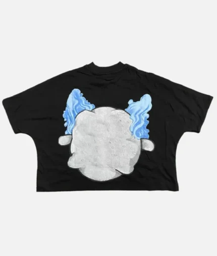 alt="Billionaire Studios Bloo Clown Tee Black front view" alt="Close-up of Bloo Clown graphic on black tee" alt="Streetwear look featuring Bloo Clown Tee Black" alt="Relaxed fit Billionaire Studios black t-shirt with clown design"