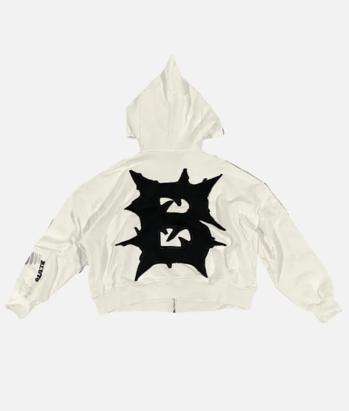 “Billionaire Studios Bloo Gradient Scale Zip Hoodie Front View” “Streetwear Hoodie with Blue Gradient Design” “Close-up of Gradient Zip Hoodie Texture” “Model Wearing Bloo Gradient Hoodie by Billionaire Studios”