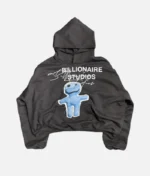 ALT: Billionaire Studios Bluto Bloo Hoodie Black Front View ALT: Streetwear Style – Billionaire Studios Hoodie on Model ALT: Close-Up of Bluto Bloo Logo on Black Hoodie ALT: Premium Cotton Hoodie Black – Billionaire Studios ALT: Unisex Streetwear Hoodie with Kangaroo Pocket