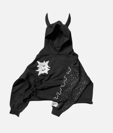 billionaire-studios-bluto-demon-hoodie-black-front-view billionaire-studios-demon-hoodie-graphic-closeup oversized-black-hoodie-with-demon-print luxury-streetwear-hoodie-for-men-and-women