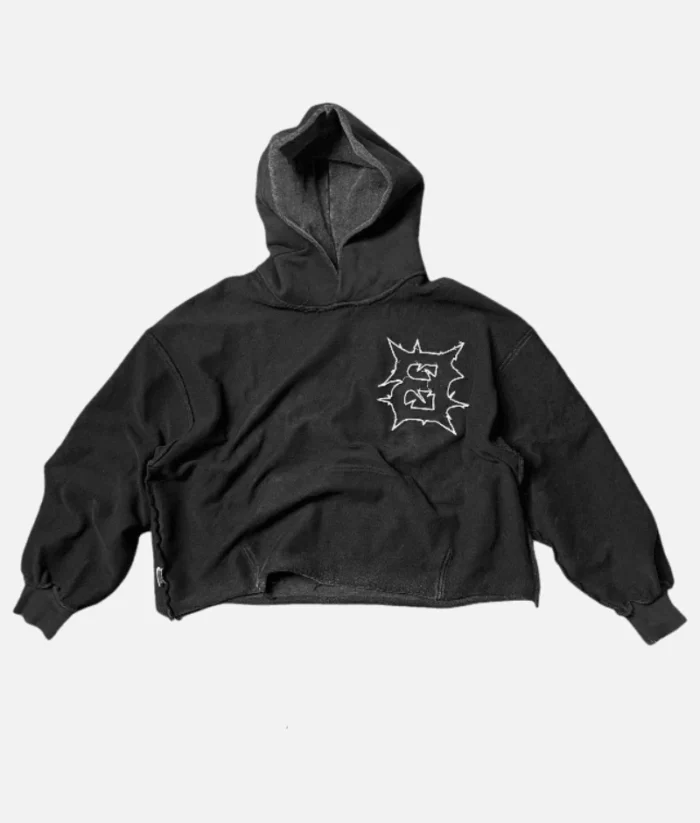 billionaire-studios-bluto-inverse-hoodie-black-front-view billionaire-studios-inverse-logo-black-hoodie-detail black-streetwear-hoodie-men-fashion premium-black-hoodie-with-bold-logo-design