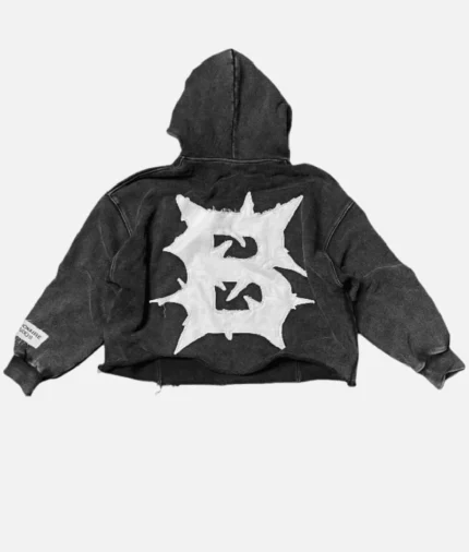 billionaire-studios-bluto-inverse-hoodie-black-front-view billionaire-studios-inverse-logo-black-hoodie-detail black-streetwear-hoodie-men-fashion premium-black-hoodie-with-bold-logo-design