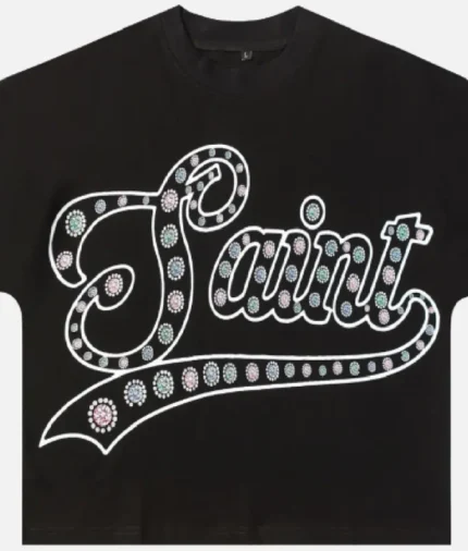 Billionaire Studios Casual Loose Tee Black front view Oversized black streetwear tee with logo Loose fit black tee by Billionaire Studios – side profile Casual black cotton t-shirt styled with jeans
