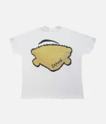 Billionaire Studios Casual Loose Tee Off White front view Back design of Billionaire Studios Off White tee Close-up of logo on Billionaire Studios Casual Tee Model wearing Billionaire Studios Casual Loose Tee streetwear outfit