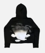 billionaire-studios-dloo-black-hoodie-front-view billionaire-studios-dloo-black-hoodie-back-graphic model-wearing-dloo-black-hoodie-streetwear-style close-up-dloo-black-hoodie-fabric-detail billionaire-studios-hoodie-with-cargo-pants-style