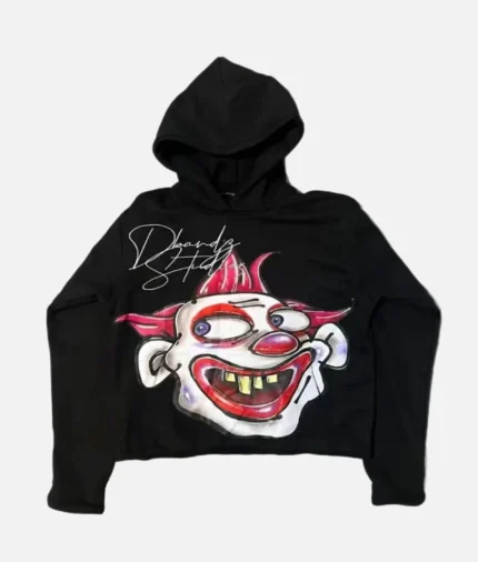 "Billionaire Studios Dloo Hoodie Black front view" "Close-up of Billionaire Studios logo on Dloo Hoodie" "Model wearing Billionaire Studios Dloo Hoodie Black" "Streetwear look with Billionaire Studios Black Hoodie"
