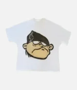 ALT: Front view of Billionaire Studios Expose Tee White ALT: Close-up of EXPOSE graphic on Billionaire Studios T-shirt ALT: Model wearing Billionaire Studios Expose Tee White in urban setting ALT: Back view of Billionaire Studios Expose Tee White