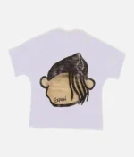 ALT: Front view of Billionaire Studios Expose Tee White ALT: Close-up of EXPOSE graphic on Billionaire Studios T-shirt ALT: Model wearing Billionaire Studios Expose Tee White in urban setting ALT: Back view of Billionaire Studios Expose Tee White