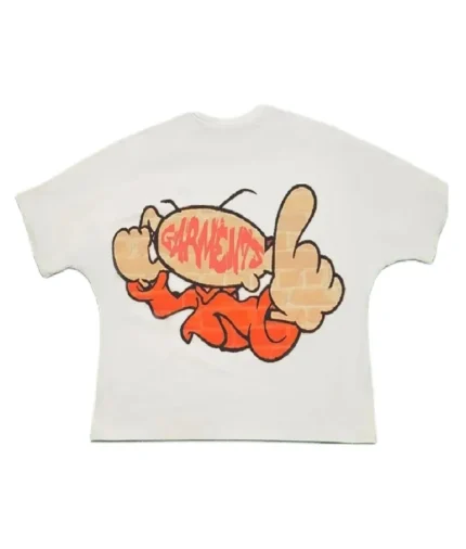 "Front view of Billionaire Studios Garments Tee White" "Billionaire Studios logo on white streetwear tee" "Model wearing Billionaire Studios Garments Tee White with jeans" "Premium cotton white t-shirt by Billionaire Studios"
