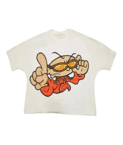 "Front view of Billionaire Studios Garments Tee White" "Billionaire Studios logo on white streetwear tee" "Model wearing Billionaire Studios Garments Tee White with jeans" "Premium cotton white t-shirt by Billionaire Studios"