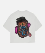 billionaire-studios-greedy-face-tee-white-front-view billionaire-studios-greedy-face-tee-white-back-design billionaire-studios-greedy-face-tee-streetwear-style greedy-face-tee-white-luxury-streetwear-closeup