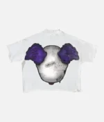 ALT: Billionaire Studios Jocker Face Tee White front view ALT: Close-up of Jocker Face graphic on Billionaire Studios Tee ALT: Back view of Billionaire Studios Jocker Face T-Shirt ALT: Model wearing Billionaire Studios Jocker Face Tee White streetwear look