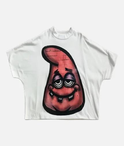 ALT 1: Front view of Billionaire Studios Mrkr Red Logo Tee White T-shirt ALT 2: Close-up of MRKR red logo on Billionaire Studios white tee ALT 3: Model wearing Billionaire Studios Mrkr Red Logo Tee White in streetwear outfit ALT 4: Premium cotton fabric detail of Billionaire Studios logo tee