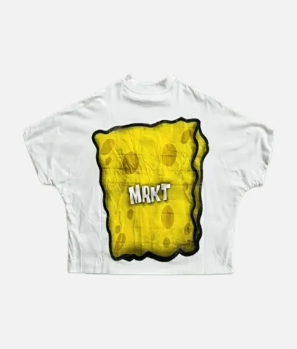 billionaire-studios-mrkt-cheese-logo-tee-white-front-view billionaire-studios-graphic-tee-back-design close-up-mrkt-cheese-logo-detail premium-cotton-streetwear-tee-white