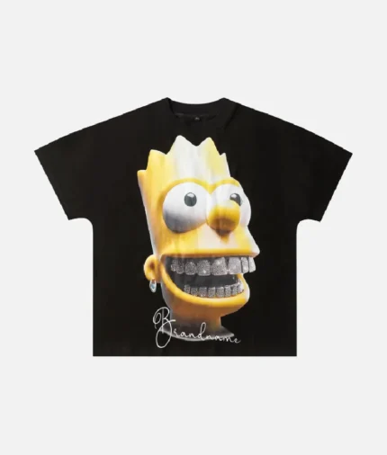 billionaire-studios-black-head-print-tee-front-view fashion-head-printed-tee-billonaire-studios-back-design premium-black-graphic-tee-streetwear-style billionaire-studios-men-fashion-tee-closeup