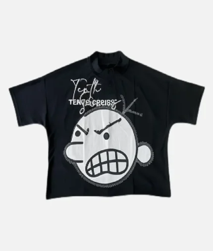 billionaire-studios-no-squares-tee-black-front-view no-squares-black-tee-streetwear-style luxury-heavyweight-cotton-tshirt-menswear billionaire-studios-tee-black-back-design