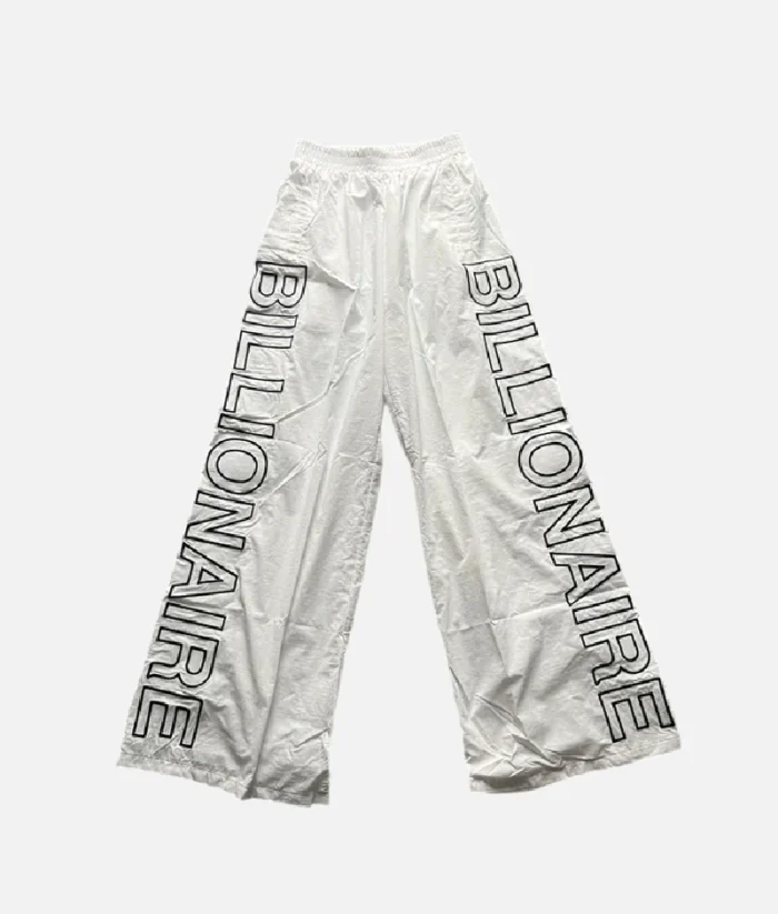 billionaire-studios-nylon-sweatpants-white-front-view billionaire-studios-white-nylon-joggers-side-profile premium-white-nylon-sweatpants-men-streetwear luxury-athleisure-white-sweatpants-by-billionaire-studios