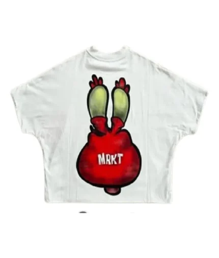 "Billionaire Studios Red Snail Logo Tee White Front View" "Close-up of Red Snail Logo on White Tee" "Billionaire Studios Streetwear T-Shirt White Cotton" "Model wearing Red Snail Logo Tee White"