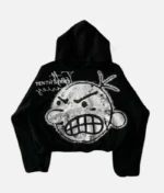 Billionaire Studios Tenth Series Hoodie Black front view Black Tenth Series hoodie with bold logo branding Luxury streetwear hoodie for men and women Close-up of Tenth Series logo on black hoodie Side angle of Billionaire Studios black hoodie
