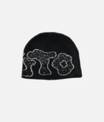 Billionaire Studios Wimpy Kid Beanie Black front view” “Close-up of Wimpy Kid embroidery on black beanie” “Streetwear model wearing Billionaire Studios beanie” “Unisex black beanie styled with streetwear outfit”