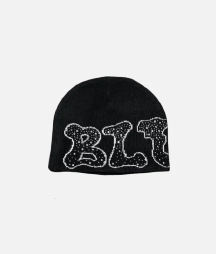 Billionaire Studios Wimpy Kid Beanie Black front view” “Close-up of Wimpy Kid embroidery on black beanie” “Streetwear model wearing Billionaire Studios beanie” “Unisex black beanie styled with streetwear outfit”