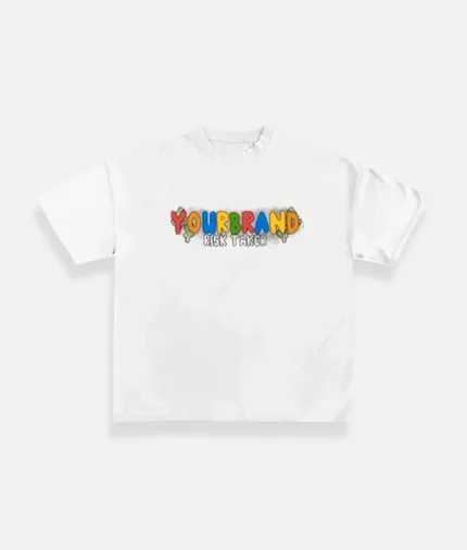 ALT: Billionaire Studios Your Brand Logo Tee White front view ALT: Premium cotton white T-shirt with Billionaire Studios branding ALT: Model wearing Your Brand Logo Tee White streetwear style ALT: Minimalist luxury tee – Billionaire Studios white T-shirt