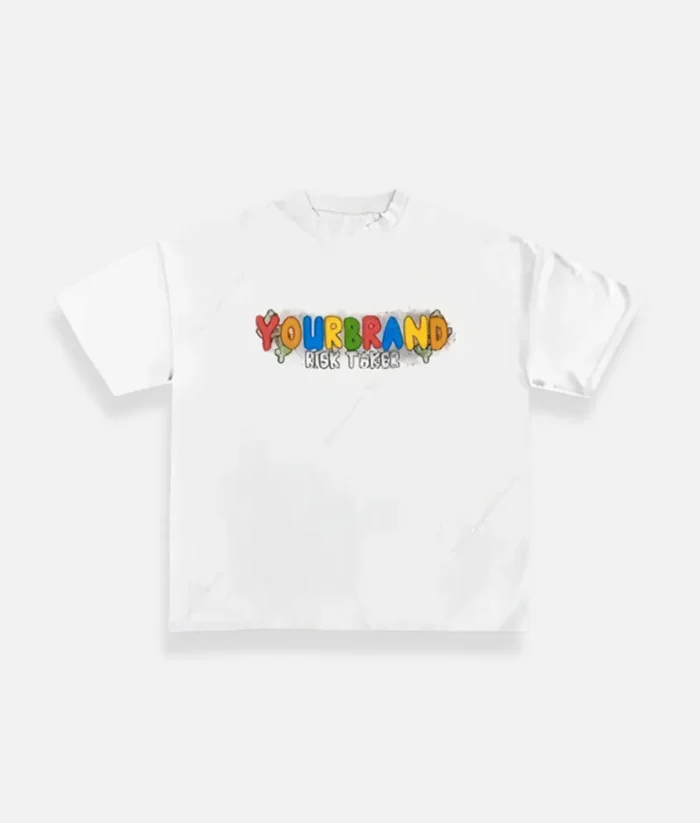 ALT: Billionaire Studios Your Brand Logo Tee White front view ALT: Premium cotton white T-shirt with Billionaire Studios branding ALT: Model wearing Your Brand Logo Tee White streetwear style ALT: Minimalist luxury tee – Billionaire Studios white T-shirt